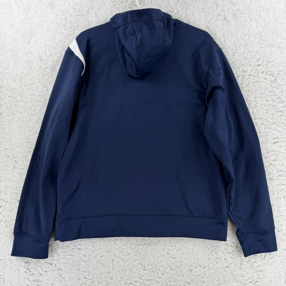 Nike Dri-FIT Hoodie Mens Medium Blue‎ Pullover Swoosh Logo Sweatshirt Graphic